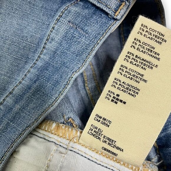 We the Free People Fringe Hem Jeans Distressed Skinny - Picture 5 of 11